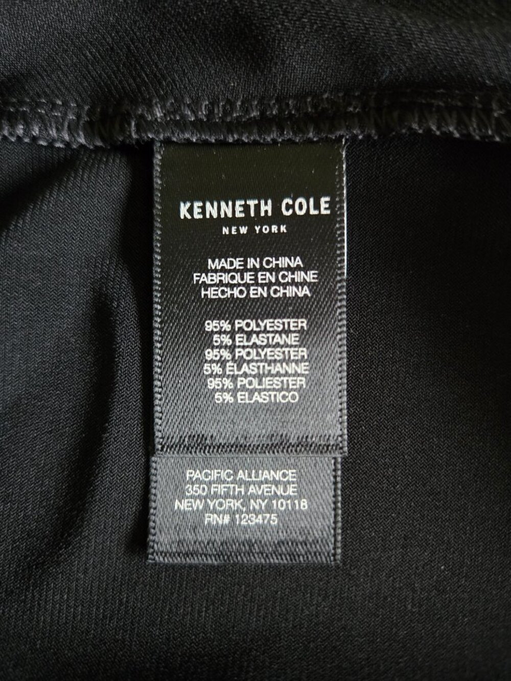 Kenneth Cole Black Midi Dress M Button Ruching Side, Drop Sleeve NWT - Picture 7 of 10
